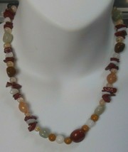 Multi-color Glass Stone Trade Bead Necklace 18.5&quot; - $75.00