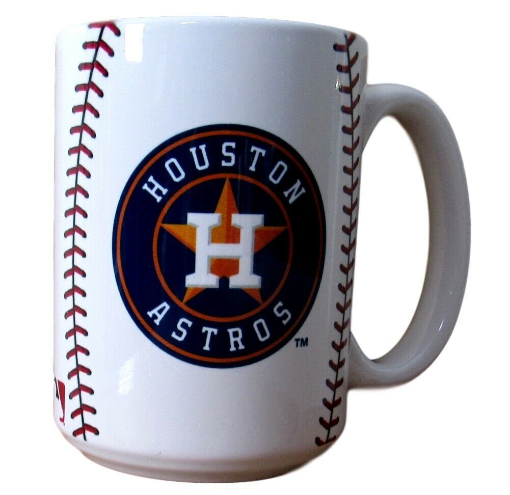 Houston Astros Coffee Mug 15oz Seam MLB Tea Cup 'Stros Ceramic