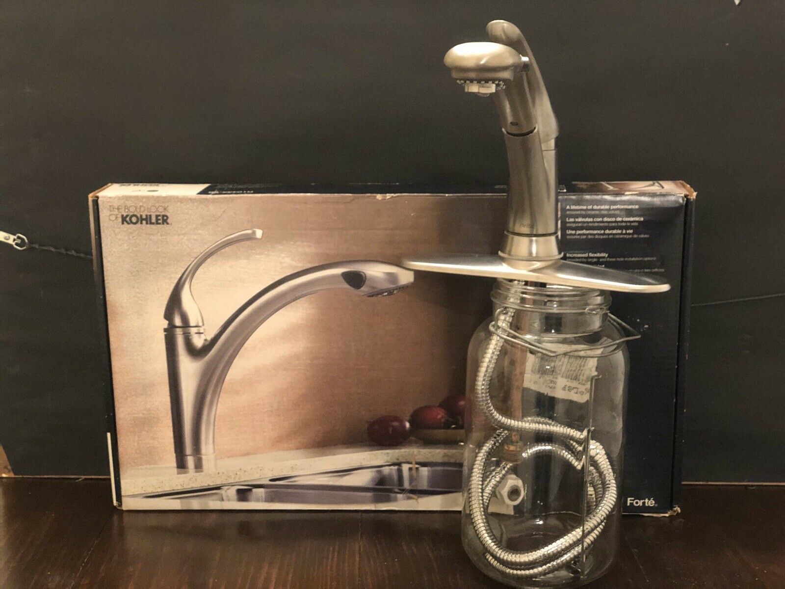 KOHLER K10433VS Forte Single Control Pullout Kitchen Sink Faucet. Pre