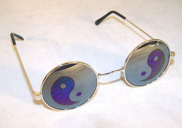 2 pair YIN YANG MIRROR REFLECTION GLASSES  mens womens sunglasses ying novelty