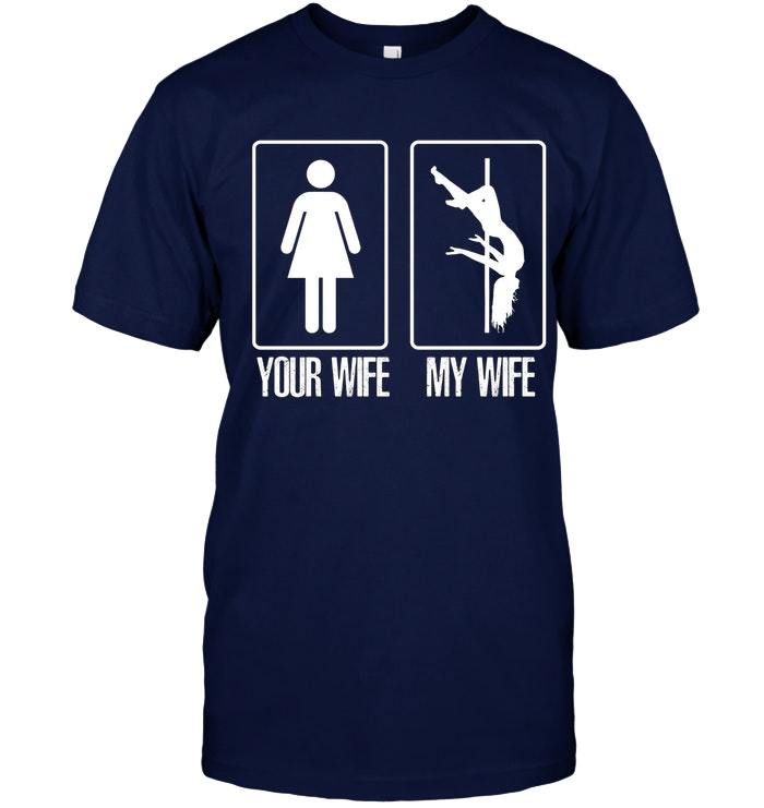 Mens My wife pole dancing - T-Shirts