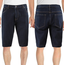 Men's Cotton Premium Quality Regular Fit Casual Jean Dark Blue Denim Shorts