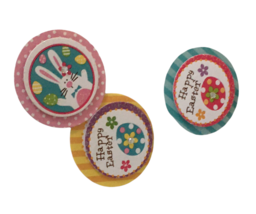 Recollections Dimensional Stickers Happy Easter Rabbit Eggs Circle Embellishment - $2.99