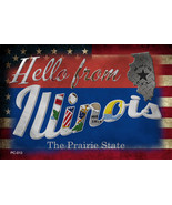 Hello From Illinois Novelty Metal Postcard - $12.95