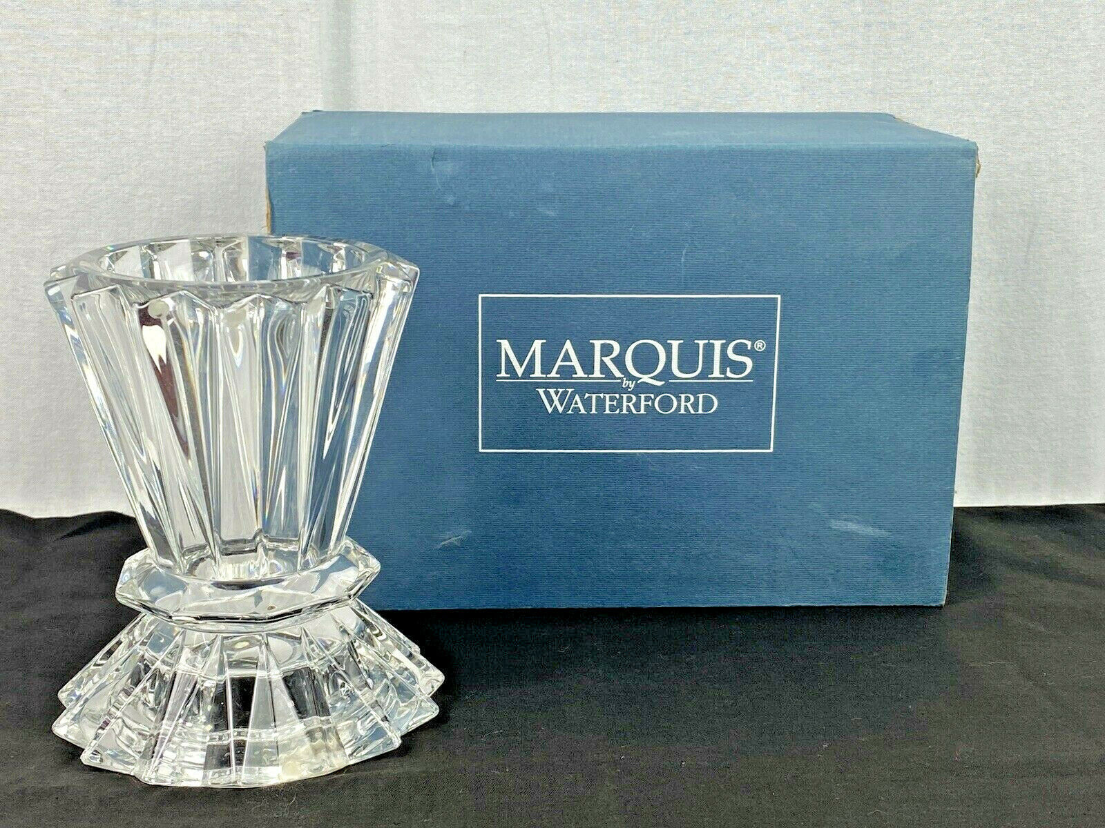 New Vintage Waterford Crystal Marquis Germany 6" Pillar Candle Holder