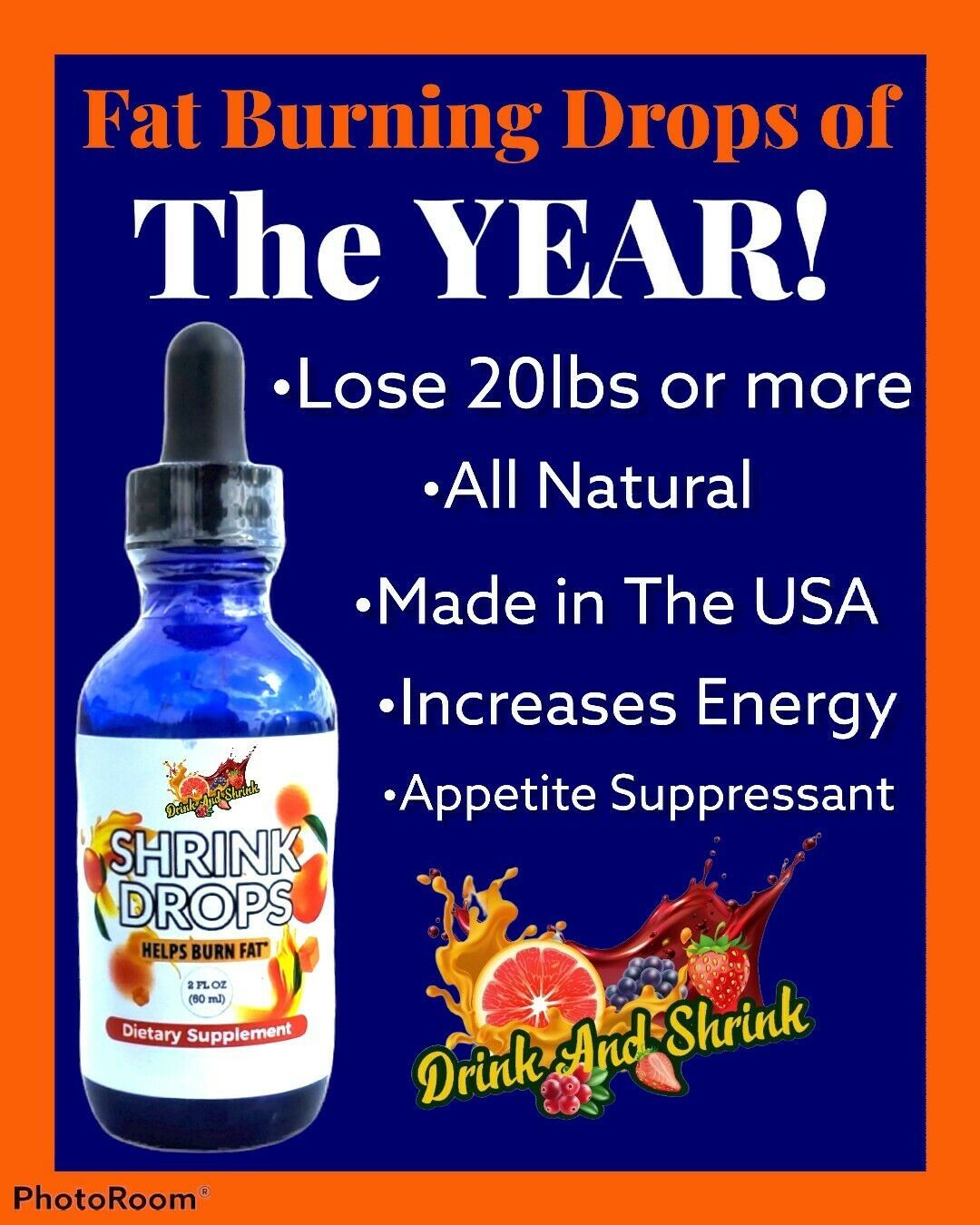 Belly Fat Burner Drops to Lose Stomach Fat Weight Loss Drops for Women & Men