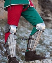 NAUTICALMART Plate Armour Medieval Splint Greaves With Knees