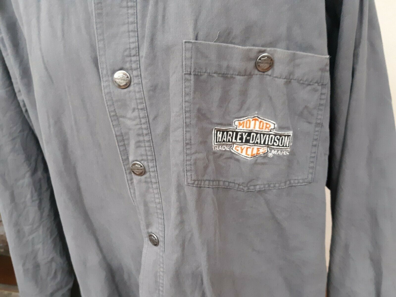 2007 Harley Davidson Button Flannel Jacket Coat Size Mens Tall XL 96249 ...