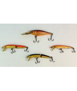 Lot of 4 Vintage Original Rapala Floating &amp; Deep Runner Lures Finland - ... - $9.89