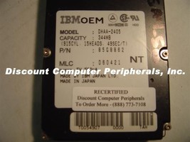 344MB 2.5" 17MM IDE 44pin Hard Drive IBM DHAA-2405 Tested Our Drives Work