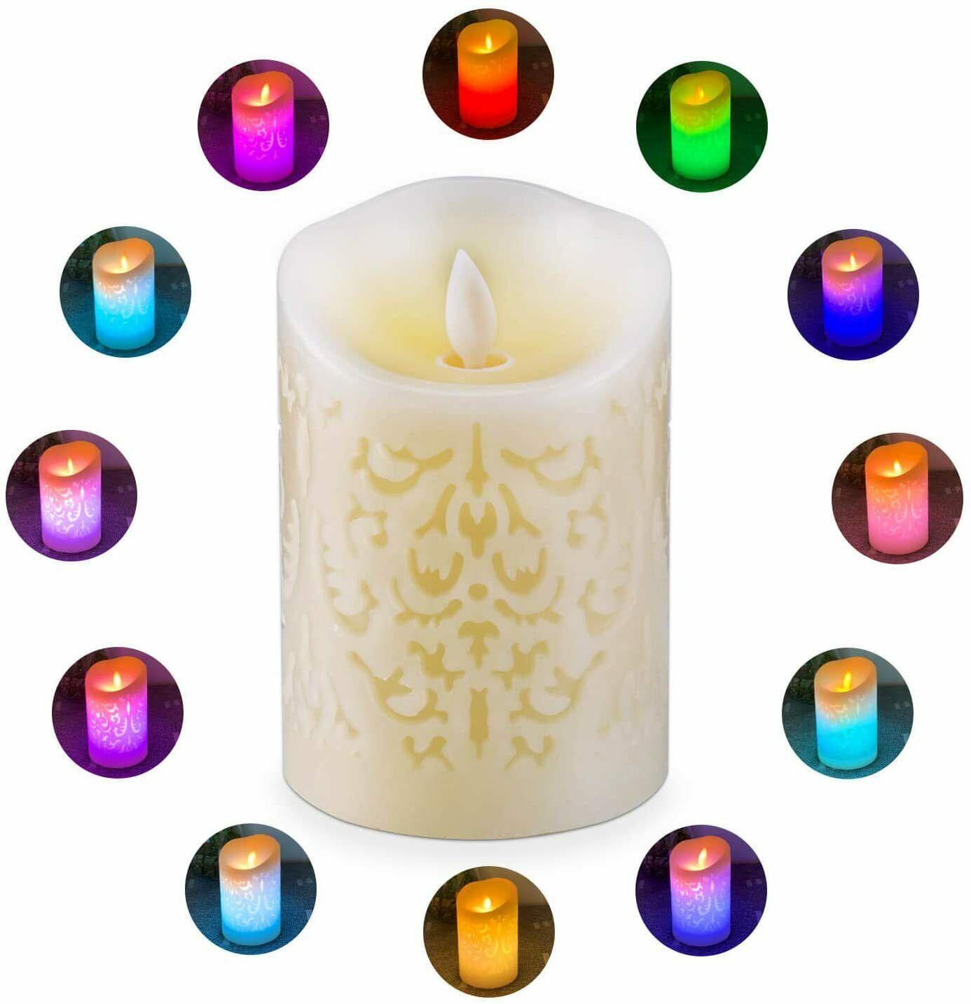 Flameless LED Color Changing Candle Candles