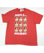 Christmas Graphic Tee Men&#39;s Will Ferrell Expressions &quot;HAVE A HOLIDAY&quot; T-... - $24.95