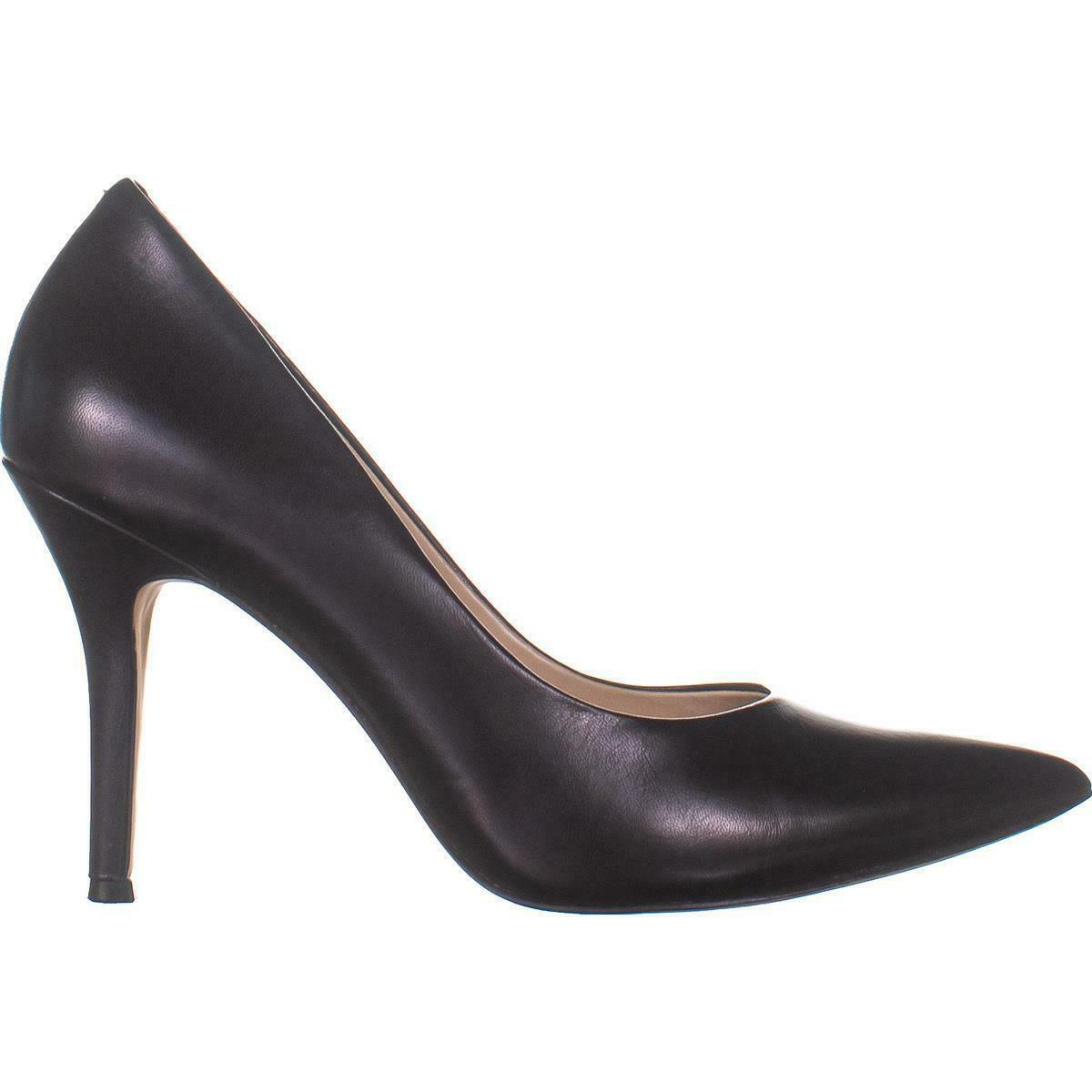 Nine West Flax Classic Pumps 987, Black Leather, 7.5 US - Heels