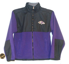 NFL Team Apparel Boys Baltimore Ravens Full Zip Fleece Jacket Size 6-7 o... - $23.99