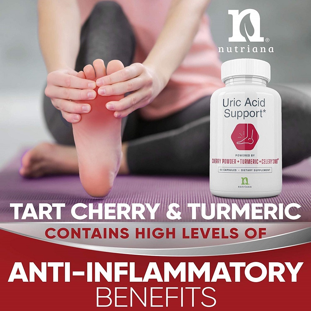 Uric Acid Cleanse Support Tart Cherry Capsules – Tart Cherry Juice Extract 2500