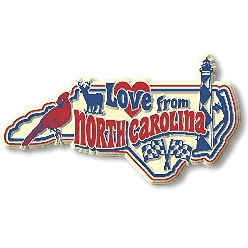 Love from North Carolina Vintage State Magnet by Classic Magnets, Collectible So