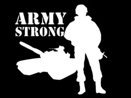 Army Strong Tank Veteran Vinyl Decal Car Sticker Truck Choose Size Color - $2.65+