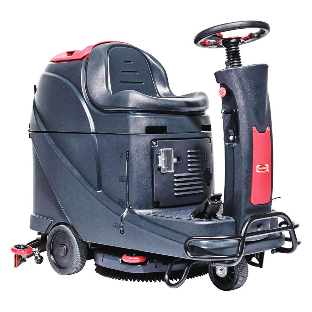 DAYTON Rider Floor Scrubber Compact, Disc Deck, 20 in Cleaning Path