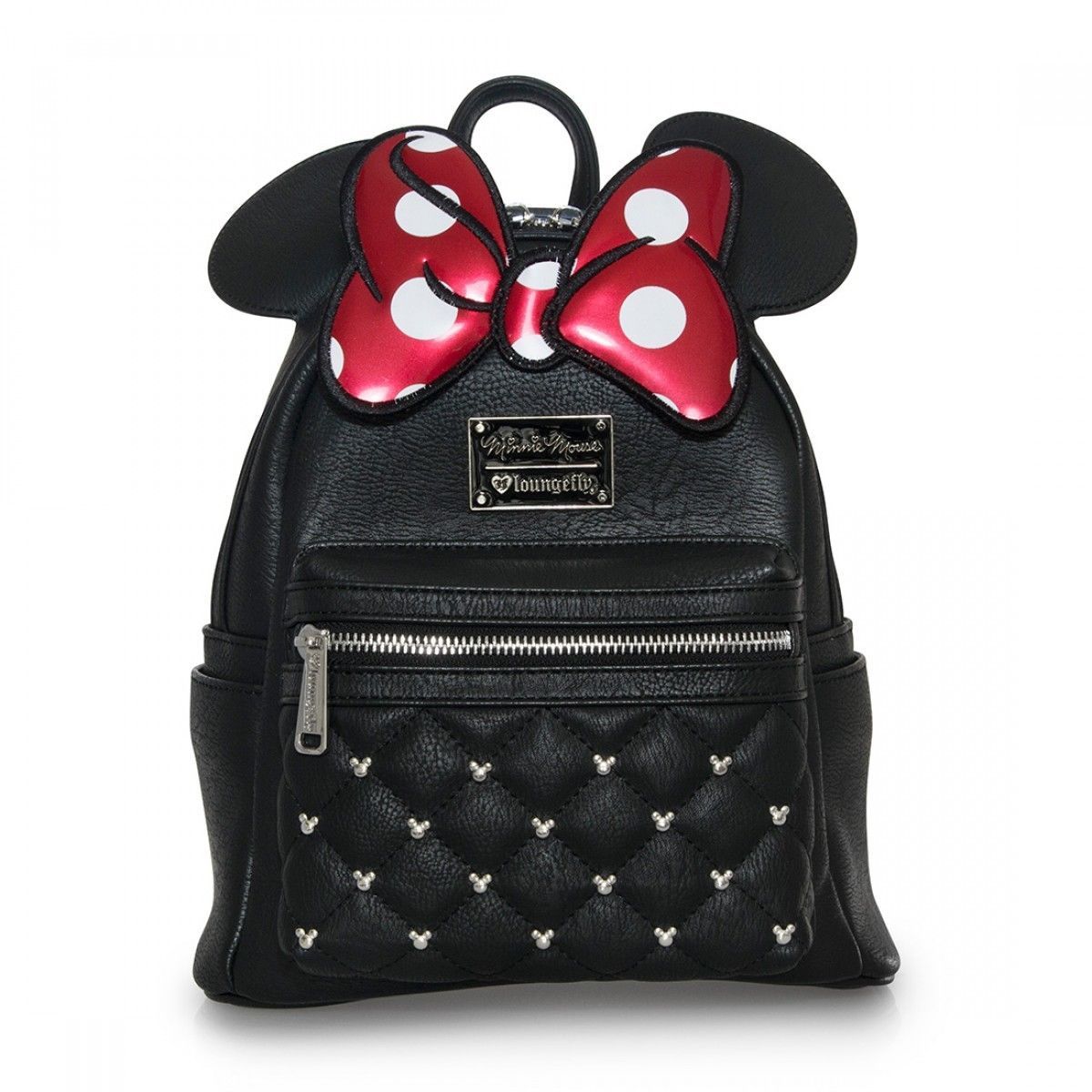 Loungefly Minnie Bow Mickey Mouse Ears Studs Disney World Mini Backpack
