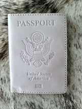 Passport Holder Genuine Leather Light Pink image 1