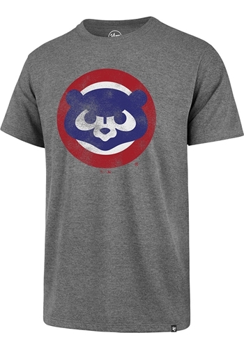 Chicago Cubs  MLB Grey Throwback Club Men's Tee Shirt Retro Large