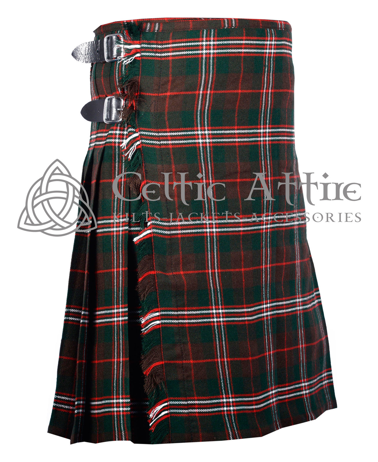 Hunting Scott Tartan 8 Yard Scottish Kilt - 16 Oz - Made to Order ...