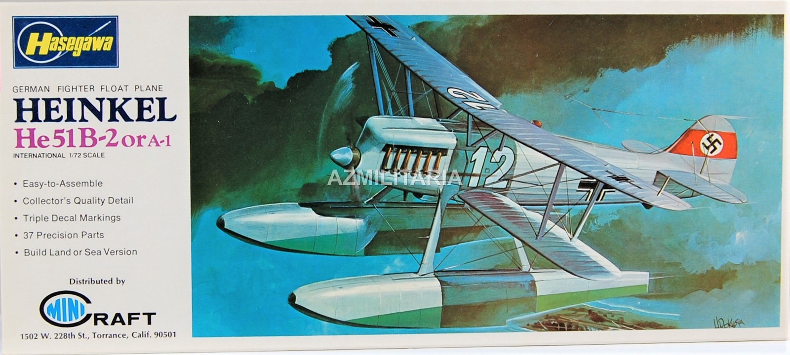 Hasegawa Minicraft Heinkel He 51B-2 Or A-1 German Float Plane 1/72 JS ...