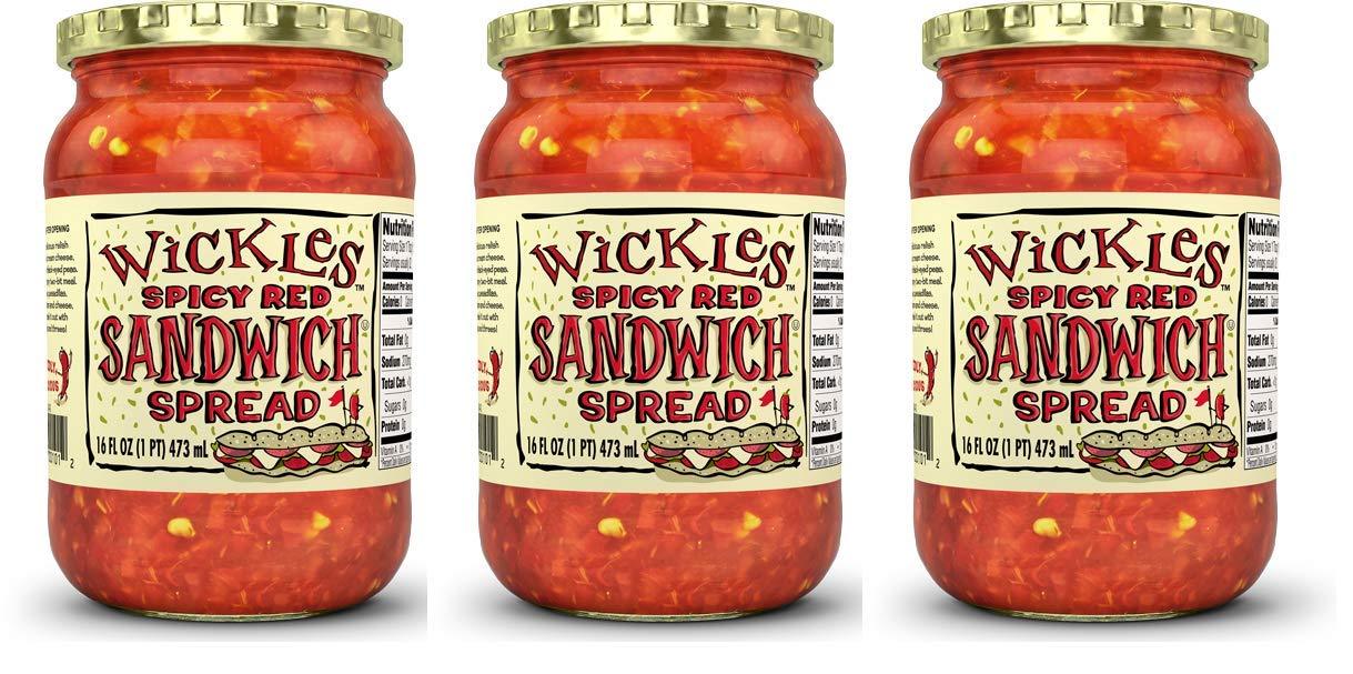 Wickles Spicy Red Sandwich Spread, 16 OZ (Pack 3) Pack 3 Condiments