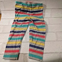 Carter's Baby Toddler 24M Striped Leggings Cotton Stretch Pants Grey Bright Girl - $5.71