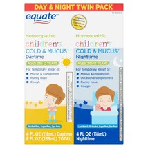 Equate Children's Homeopathic Daytime & Nighttime Cold & Mucus, 4 fl oz 2 Pack.+ - $19.99