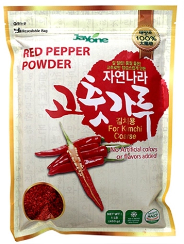 Jayone Korean Red Crushed Chili Pepper Flakes Powder Coarse Gochugaru, 1 Pound ( Red Hot Chili