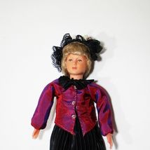 Dressed Victorian Lady Doll 11 1459 Burgundy Jkt Caco Flexible Dollhous ... - $39.14