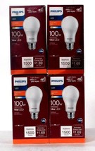 4 Count Philips 14w LED Soft White Light 1500 Lumens A19 Bulb Non Dimmable 