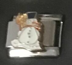 Snowman Frosty Wholesale Italian Charm Enamel 9mm Link K40 Style SF - $12.00