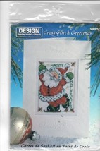 Santa Happy Holidays Stitch Christmas Card Kit 5885 Design Works Crafts - $5.93