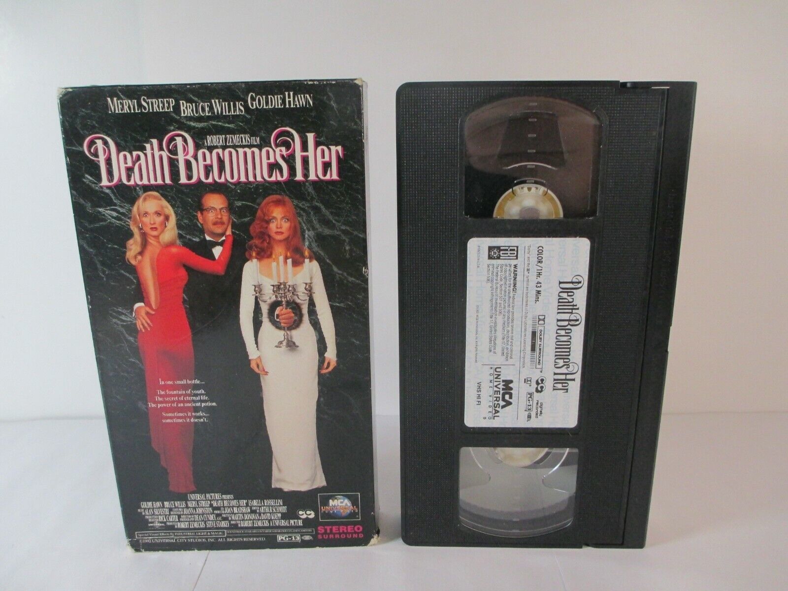 Death Becomes Her (VHS) 1992 Goldie Hawn Bruce Willis Meryl Streep ...