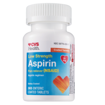 CVS Health Low Dose Aspirin 81 mg Pain Reliever Enteric Coated 365 Tablets - $16.69