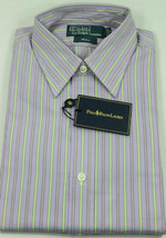Polo Ralph Lauren Andrew Dress Shirt Mens 15 38 Purple White Green Pony New - $43.30