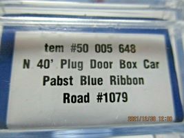 Atlas Trainman # 50005648 Pabst Blue Ribbon 40' Plug Door #1079 N-Scale image 4
