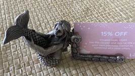 pewter business card holder mermaid - $29.03