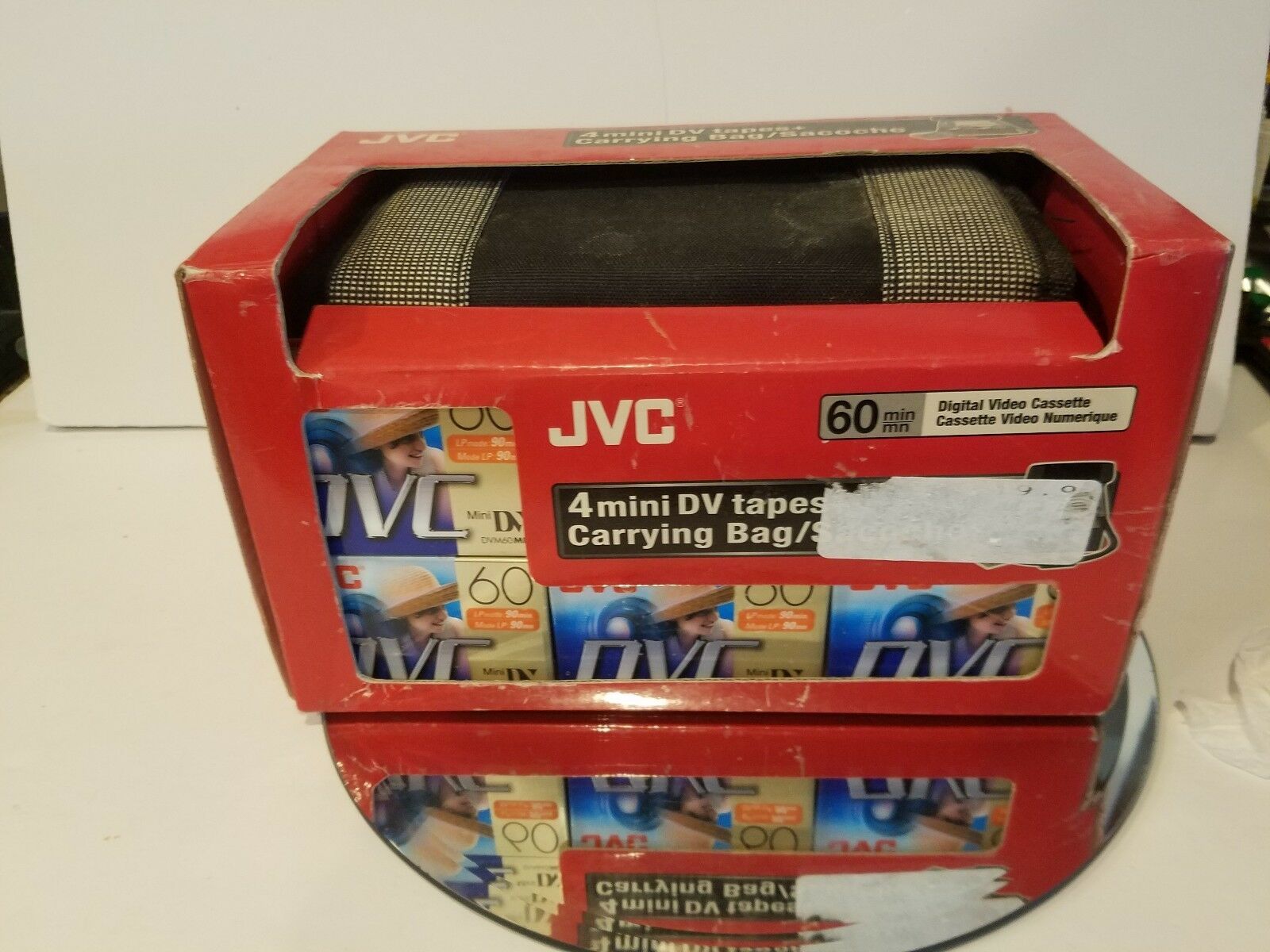 JVC Mini DV Camcorder Case + 4 Cassette Tapes DVC EP 60 LP 90 Minutes M