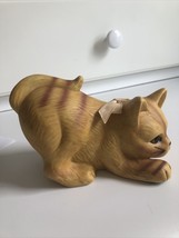 ORANGE TABBY CAT FIGURINE kitten  COLLECTIBLE Made in Taiwan - GREAT GIFT - $10.00