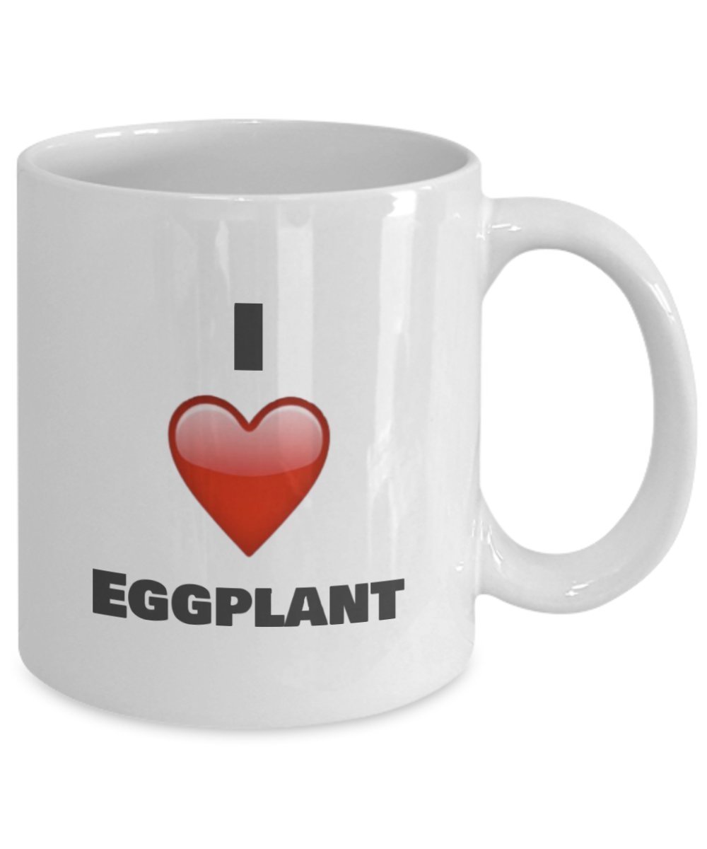 I Love Eggplant gifts Coffee mug Kitchen, Dining & Bar