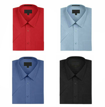 New Open Box Repackaged Men's Short Sleeve Dress Shirts Multiple Colors