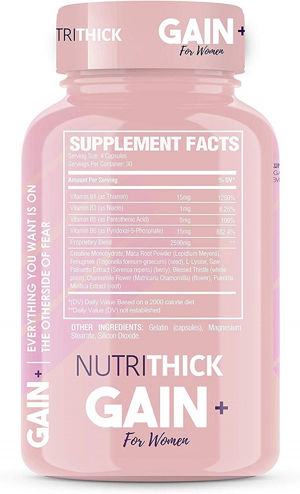 NutriThick Weight Gain & Enhancement Capsules | Butt & Breast ...