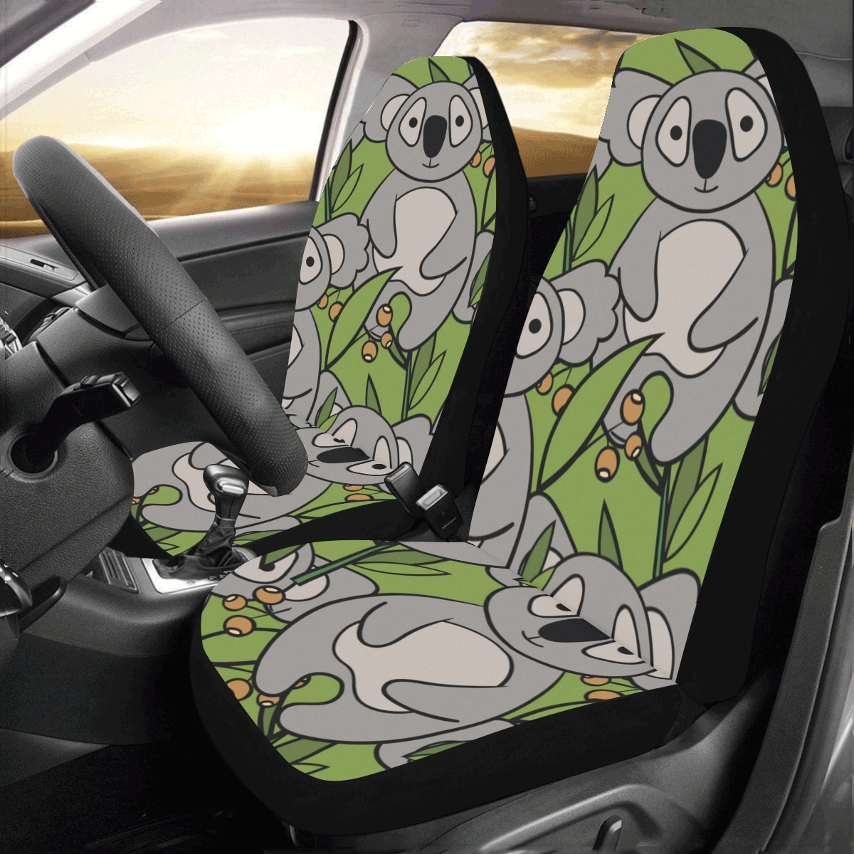 Kawaii Koala Lovely Cute Cartoon Universal Fit Auto Drive Car Seat