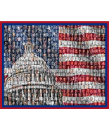 United State Presidents Mosaic Print Art Designed using all the United S... - $20.00+
