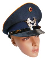 New Vintage German Air Force Officer&#39;s visor hat cap luftwaffe army mili... - $30.00+