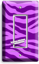 Purple Zebra Animal Print Stripes Light 1 Gang Gfci Switch Wall Plate Room Decor - $9.99