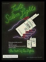 Salem Lights Cigarettes AD 1979 Neon Graphics Package Styles Collectible Ad - $10.99